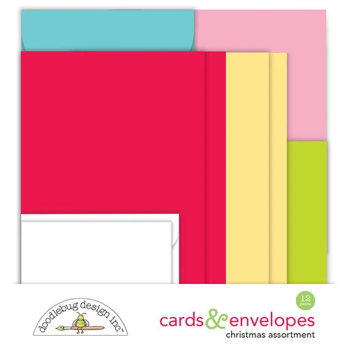 Doodlebug Design - Candy Cane Lane Collection - Cards and Envelopes - Christmas Assortment