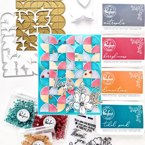 Pinkfresh Studio - Hot Foil Plate - Quadrant Backdrop 5 Pinkfresh Studio - Hot Foil Plate - Quadrant Backdrop