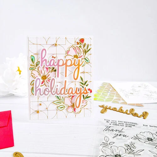 Pinkfresh Studio - Hot Foil Plate - Quadrant Backdrop 7 Pinkfresh Studio - Hot Foil Plate - Quadrant Backdrop