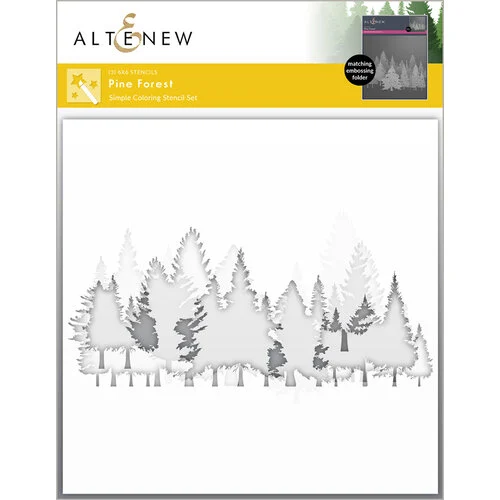 Altenew - Simple Coloring Stencil - 3 in 1 Set - Pine Forest 1 Altenew - Simple Coloring Stencil - 3 in 1 Set - Pine Forest