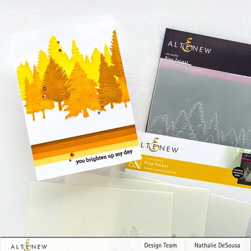 Altenew - Simple Coloring Stencil - 3 in 1 Set - Pine Forest 2 Altenew - Simple Coloring Stencil - 3 in 1 Set - Pine Forest