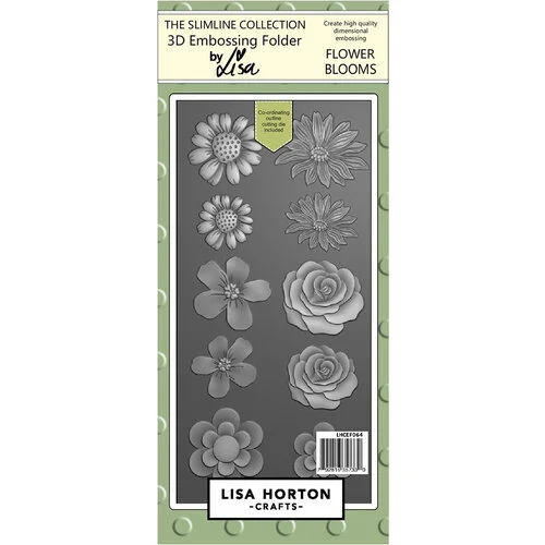 Lisa Horton Crafts - 3D Embossing Folder with Coordinating Dies - Flower Blooms 1 Lisa Horton Crafts - 3D Embossing Folder with Coordinating Dies - Flower Blooms