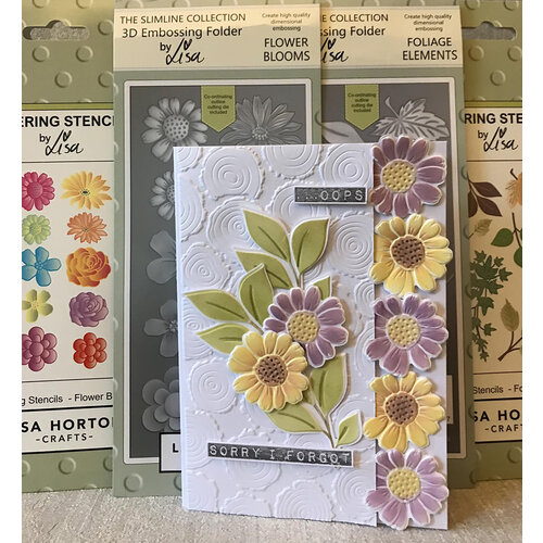 Lisa Horton Crafts - 3D Embossing Folder with Coordinating Dies - Flower Blooms 3 Lisa Horton Crafts - 3D Embossing Folder with Coordinating Dies - Flower Blooms