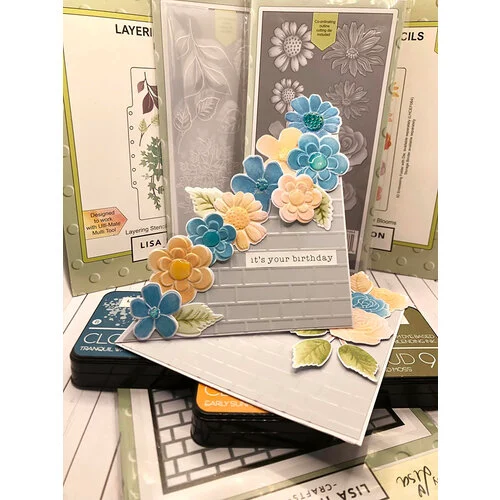 Lisa Horton Crafts - 3D Embossing Folder with Coordinating Dies - Flower Blooms 4 Lisa Horton Crafts - 3D Embossing Folder with Coordinating Dies - Flower Blooms