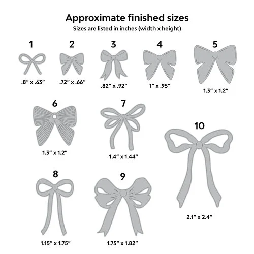 Scrapbook.com - Decorative Die Set - Bow Toppers