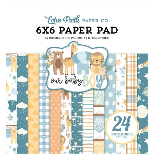 Echo Park - Our Baby Boy Collection - 6 x 6 Paper Pad 1 Echo Park - Our Baby Boy Collection - 6 x 6 Paper Pad