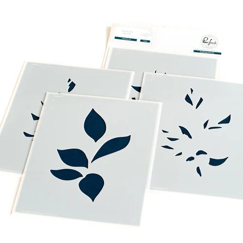 Pinkfresh Studio - Layering Stencils - Detailed Leaf 1 Pinkfresh Studio - Layering Stencils - Detailed Leaf