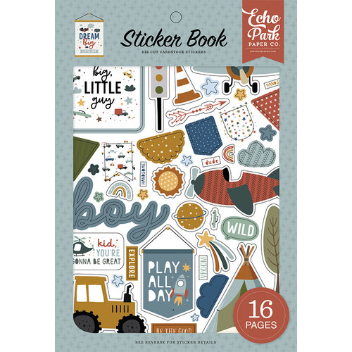 Echo Park - Dream Big Little Boy Collection - Sticker Book 1 Echo Park - Dream Big Little Boy Collection - Sticker Book