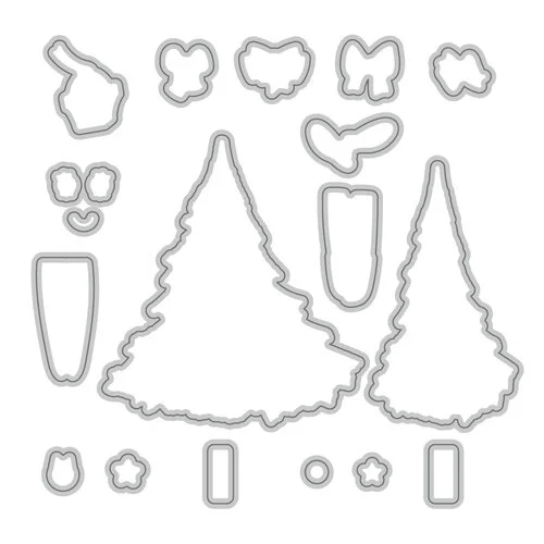 Scrapbook.com - Coordinating Die Set - Christmas Trees