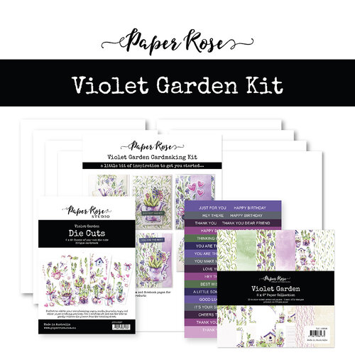 Paper Rose - Cardmaking Kit - Violet Garden 1 Paper Rose - Cardmaking Kit - Violet Garden