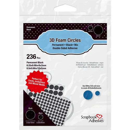 3L - Scrapbook Adhesives - 3D Foam Circles - Black