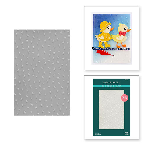 Spellbinders - 3D Embossing Folder - Raindrops