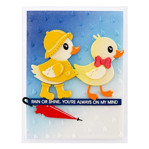 Spellbinders - 3D Embossing Folder - Raindrops