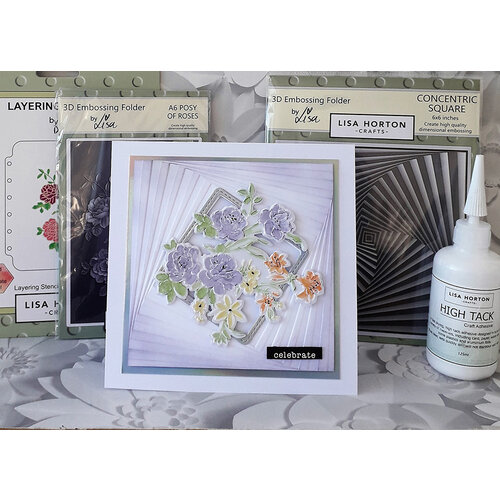 Lisa Horton Crafts - 3D Embossing Folder - Concentric Square