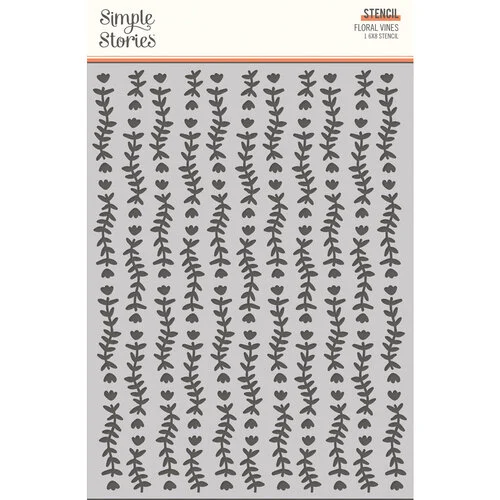 Simple Stories - My Story Collection - Stencils - Floral Vines