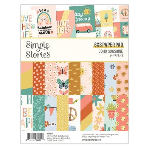 Simple Stories - Boho Sunshine Collection - 6 x 8 Paper Pad