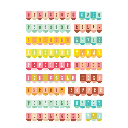 Simple Stories - Retro Summer Collection - Sticker Book