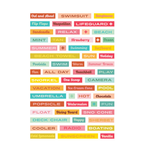 Simple Stories - Retro Summer Collection - Sticker Book