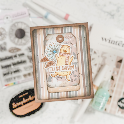 Scrapbook.com - Glitter Brush Marker - Chocolate