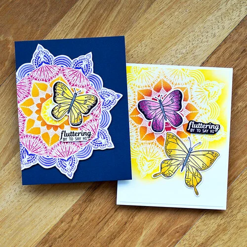 Ranger Ink - Simon Hurley - Layering Stencils - Flowering Mandala