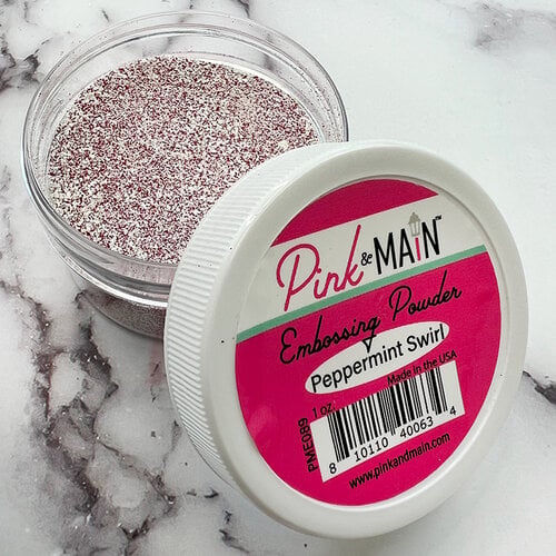 Pink and Main - Embossing Powder - Peppermint Swirl 1 Pink and Main - Embossing Powder - Peppermint Swirl