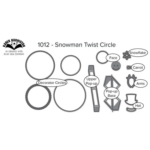Karen Burniston - Craft Dies - Snowman Twist Circle Pop-Up