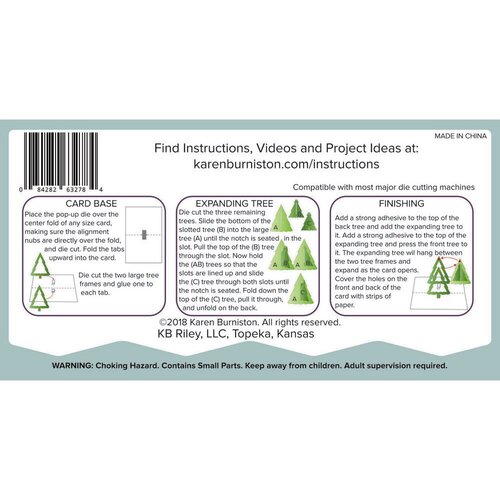 Karen Burniston - Craft Dies - Christmas Trees Pop Stand