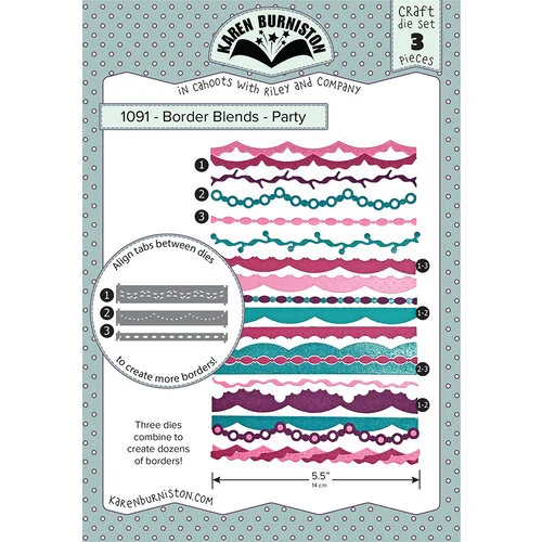 Karen Burniston - Craft Dies - Border Blends - Party 1 Karen Burniston - Craft Dies - Border Blends - Party