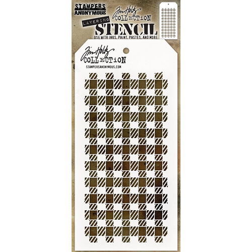 Stampers Anonymous - Tim Holtz - Christmas - Layering Stencils - Gingham