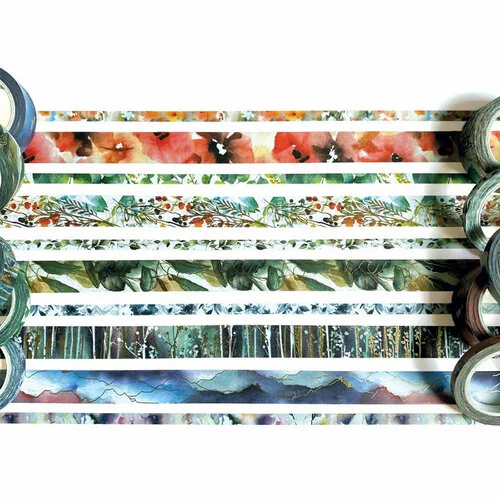 Paper House Productions - Washi Tape - Bundle - Watercolor Nature 4 Paper House Productions - Washi Tape - Bundle - Watercolor Nature