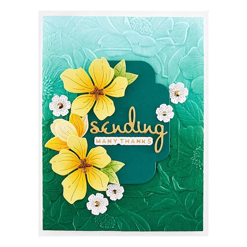 Spellbinders - Four Petal Collection - 3D Embossing Folder - Four Petal Floral