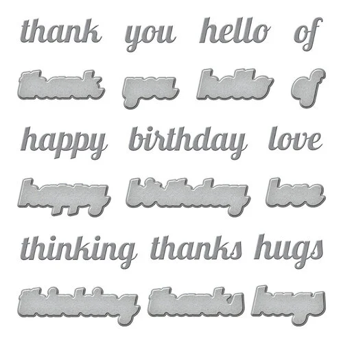 Spellbinders - Simon Hurley - Etched Dies - Everyday Sentiments
