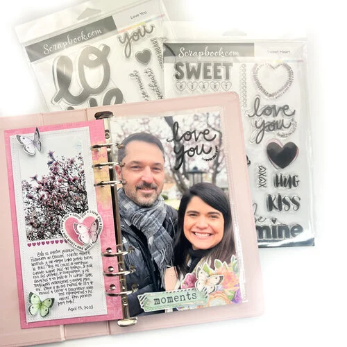 Scrapbook.com - Clear Photopolymer Stamp Set - Sweet Heart Love