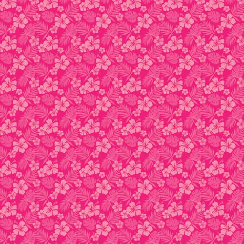 Scrapbook Customs - 12 x 12 Paper Pack - Hibiscus Tropical Floral