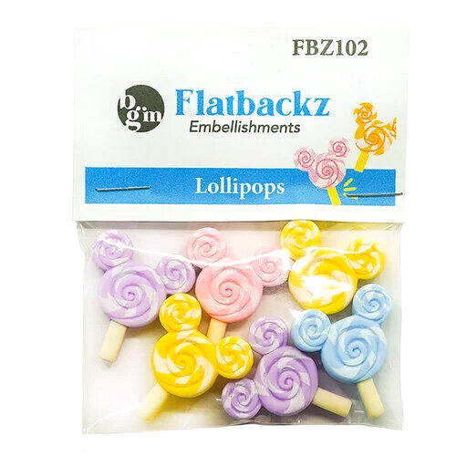 Buttons Galore and More - Flatbackz Collection - Embellishments - Lollipops 1 Buttons Galore and More - Flatbackz Collection - Embellishments - Lollipops