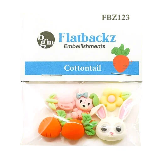 Buttons Galore and More - Flatbackz Collection - Embellishments - Cottontail 1 Buttons Galore and More - Flatbackz Collection - Embellishments - Cottontail