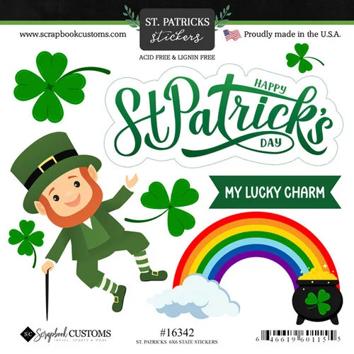 Scrapbook Customs - Cardstock Stickers - St. Patrick's Day 1 Scrapbook Customs - Cardstock Stickers - St. Patrick's Day