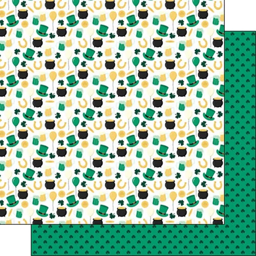 Scrapbook Customs - 12 x 12 Double Sided Paper - St. Patrick's - 04