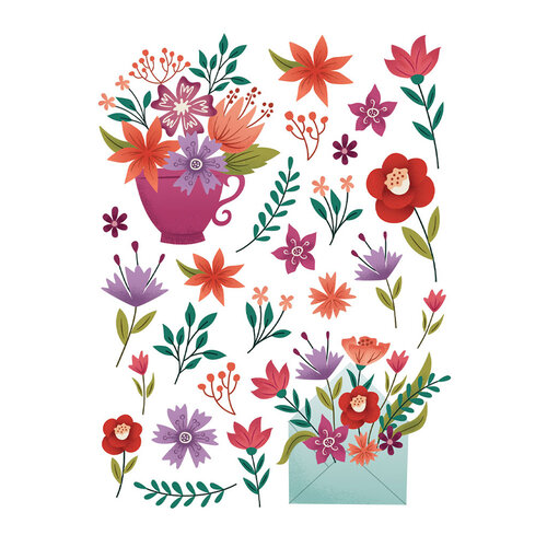 Hero Arts - Hero Transfers - Rub Ons - Colorful Floral