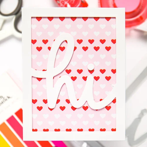 Scrapbook.com - Decorative Die Set - A2 Plate - Hi 2 Scrapbook.com - Decorative Die Set - A2 Plate - Hi