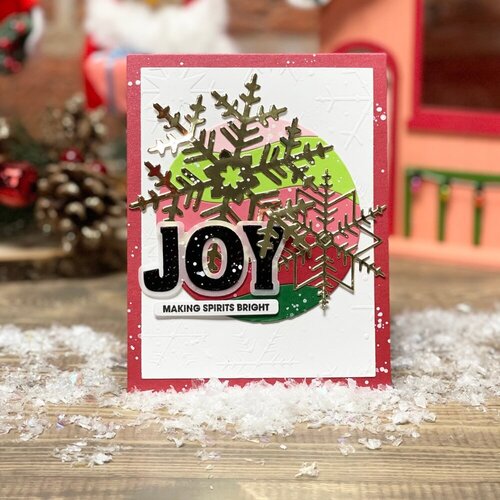 Scrapbook.com - Decorative Emboss and Die Set - Mini - Joy 7 Scrapbook.com - Decorative Emboss and Die Set - Mini - Joy