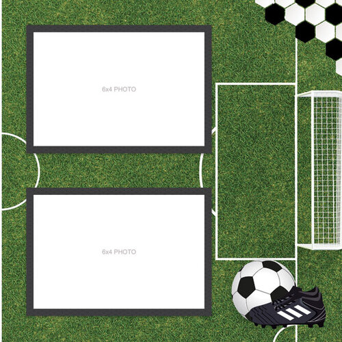 Scrapbook Customs - 12 x 12 Double Sided Paper - Soccer Right Quick Page