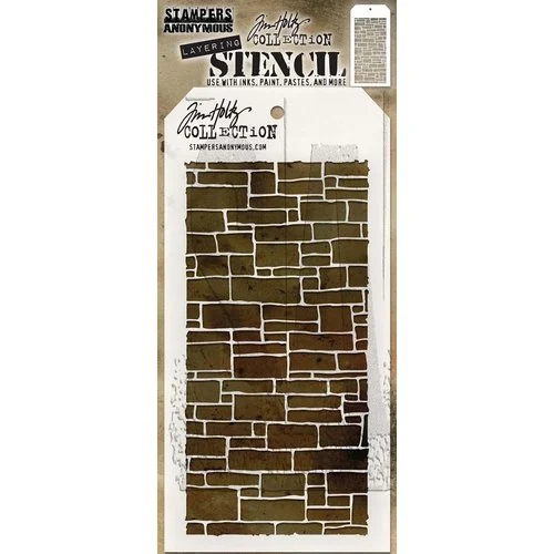 Stampers Anonymous - Tim Holtz - Layering Stencil - Slate 1 Stampers Anonymous - Tim Holtz - Layering Stencil - Slate