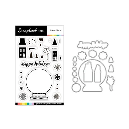 Scrapbook.com - Photopolymer Stamp Set and Coordinating Die - Snow Globe 1 Scrapbook.com - Photopolymer Stamp Set and Coordinating Die - Snow Globe