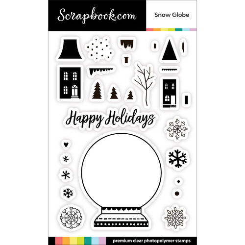 Scrapbook.com - Photopolymer Stamp Set and Coordinating Die - Snow Globe 2 Scrapbook.com - Photopolymer Stamp Set and Coordinating Die - Snow Globe