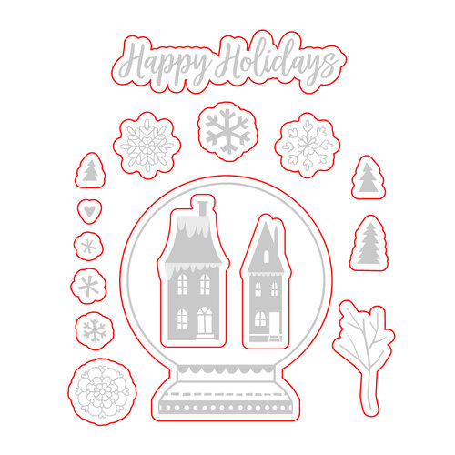 Scrapbook.com - Photopolymer Stamp Set and Coordinating Die - Snow Globe 3 Scrapbook.com - Photopolymer Stamp Set and Coordinating Die - Snow Globe