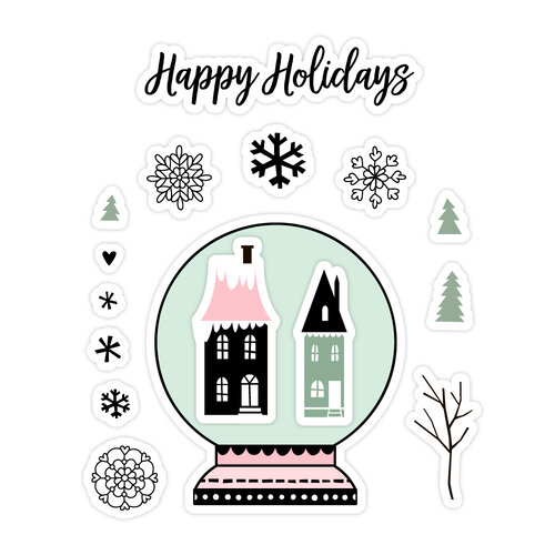 Scrapbook.com - Photopolymer Stamp Set and Coordinating Die - Snow Globe 4 Scrapbook.com - Photopolymer Stamp Set and Coordinating Die - Snow Globe