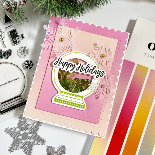 Scrapbook.com - Photopolymer Stamp Set and Coordinating Die - Snow Globe 8 Scrapbook.com - Photopolymer Stamp Set and Coordinating Die - Snow Globe