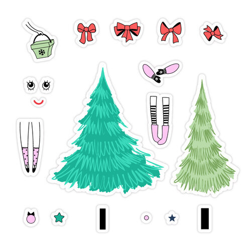 Scrapbook.com - Photopolymer Stamp Set and Coordinating Die - Christmas Trees 4 Scrapbook.com - Photopolymer Stamp Set and Coordinating Die - Christmas Trees