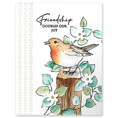 Penny Black - Cherished Collection - Cling Mounted Rubber Stamps - Chirping